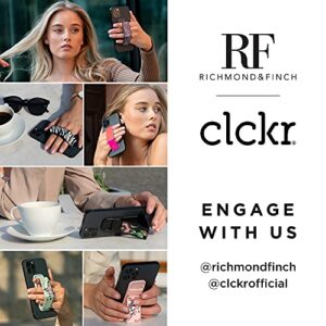 CLCKR Richmond Finch Phone Grip Holder and Expanding Stand, Universal Finger Grip Kickstand Compatible with iPhone 14/13/12, Samsung S22 and More, Multiple Viewing Angles, Pink Blooms Design