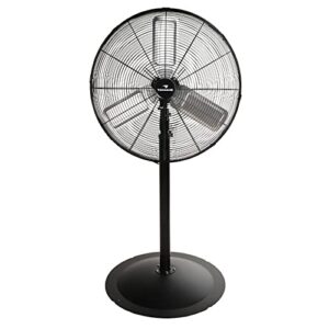tornado 24 inch high velocity oscillating metal pedestal fan commercial, industrial use 3 speed 7600 cfm 1/4 hp 6.6 ft cord ul safety listed