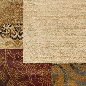 Tayse Sedona Beige 3 Piece Area Rug Set for Home, Room, and Decor - Transitional, Floral