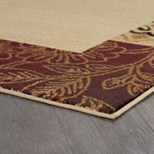 Tayse Sedona Beige 3 Piece Area Rug Set for Home, Room, and Decor - Transitional, Floral