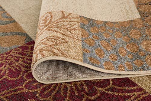 Tayse Sedona Beige 3 Piece Area Rug Set for Home, Room, and Decor - Transitional, Floral