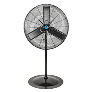 tornado 30 inch commercial industrial oscillating stationary waterproof pedestal electric fan cetl safety listed - 2 years limited warranty