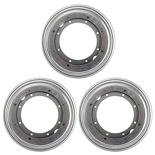 Fasmov 3 Pack 9 inches Lazy Susan 5/16 Thick Turntable Bearings with 6 Rubber Pads