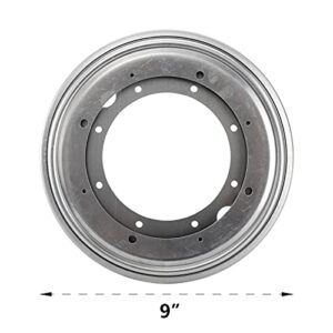 Fasmov 3 Pack 9 inches Lazy Susan 5/16 Thick Turntable Bearings with 6 Rubber Pads