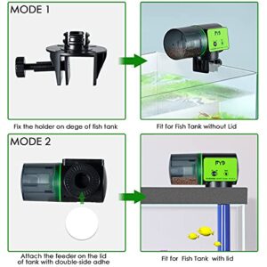 FYD Automatic Fish Feeder - Aquarium Electric Auto Fish Feeder for Small Fish Tank Food Fish Feeder Automatic Dispenser, Adjustable Fish Food Vacation Timer Feeder, Battery-Operated Feeders