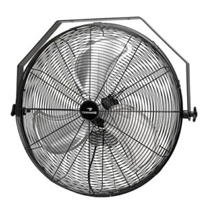 tornado - 24 inch high velocity industrial wall fan 3 speed - 6.5 ft cord - industrial, commercial, residential use - ul safety listed