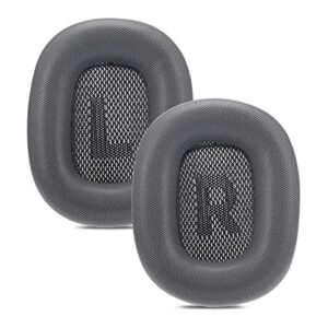 damex replacement earpads for apple airpods max headphone, protein leather ear cushion (gray)
