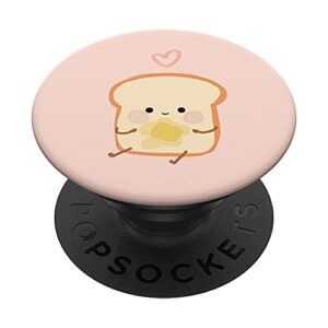 cute toast and butter graphic popsockets swappable popgrip