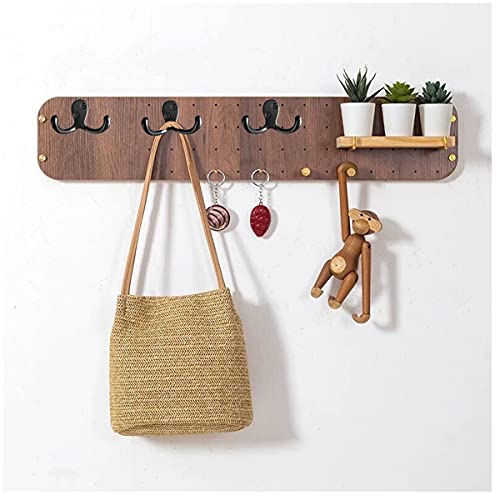 MsBong Coat Hooks Hardware, 10Pcs Wall Hooks Heavy Duty Hooks for Hanging Coats No Rust Double Robe Hooks Wall Mounted for Key, Towel, Bags, Cup, Hat (Black)