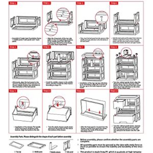 Vividness Plastic Drawers Dresser,Tall Dresser,Sturdy Organizer Unit,Easy Pull Closet Drawers,Storage Cabinet for Clothing,Nursery,Bedroom-6 Drawers (London)