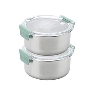 smash stainless steel snack pots, sage, 6.7oz capacity, (2 pack)