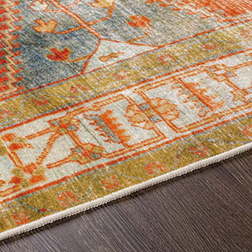 Artistic Weavers Leupp Washable Medallion Area Rug, 5' x 7'6", Red/Orange