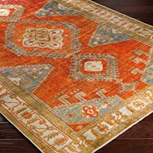 Artistic Weavers Leupp Washable Medallion Area Rug, 5' x 7'6", Red/Orange