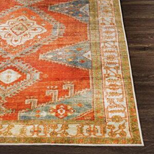 Artistic Weavers Leupp Washable Medallion Area Rug, 5' x 7'6", Red/Orange