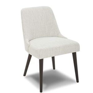 CHITA Mid-Century Modern Dining Chair, Upholstered Fabric Accent Chair,Set of 2, Ivory