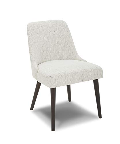 CHITA Mid-Century Modern Dining Chair, Upholstered Fabric Accent Chair,Set of 2, Ivory