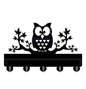 doublecat owl animal big hook with shelf for lover coat clothes holder christmas gift diy mould wonderful holder wall decorative gift kids winter style