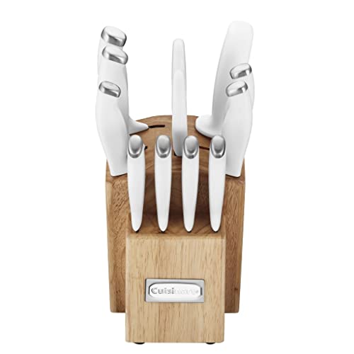 Cuisinart 12 Piece White Knife Block Set, Color Pro, C77SSW-12P