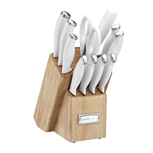 Cuisinart 12 Piece White Knife Block Set, Color Pro, C77SSW-12P