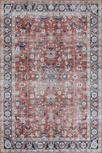 novogratz by momeni rugs doheny polyester rust area rug 7'6" x 9'6" (dohendoh-1rst7696)