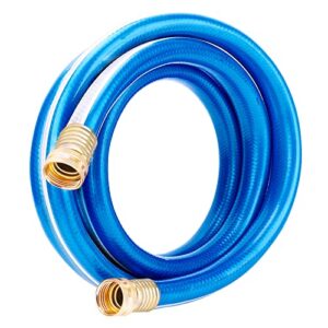 solution4patio garden short hose 3/4 in. x 3 ft. both female ends, solid brass fittings, connecting hose for hose reel lead-in, water softener, dehumidifier, rv, rain barrels, water heater, h164a17