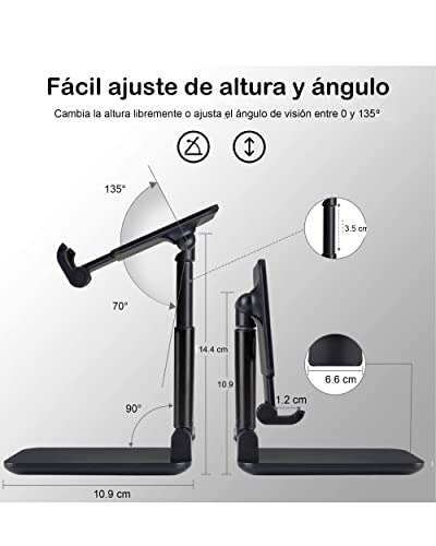 Vimi Adjustable Cellular Table Stand with Tilt Positions (Black)