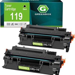 GREENBOX Compatible Toner Cartridge Replacement for Canon 119 II 119II for Canon MF6160dw MF414dw MF5950dw MF5880dn MF5850dn MF416dw LBP253dw LBP6300dn MF5960dn Printer (2-Pack Black)