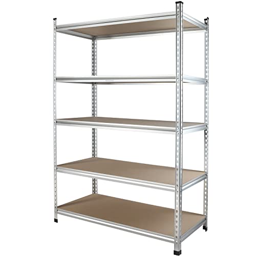 WORKPRO 5-Tier Storage Shelving Unit, 48”W x 24”D x 72”H, Adjustable Storage Rack Heavy Duty Aluminum Alloy Shelf, 2750 lbs Load Capacity (Total), for Garage, Kitchen, Bathroom, Warehouse, W082061