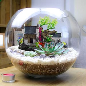 Aquarium Decorations House, Fish Tank Decor Resin Fish Cave Hideout Betta Fish Log Accessories Hollow House Small Fish Hideaway for Betta, Small Lizards, Reptiles