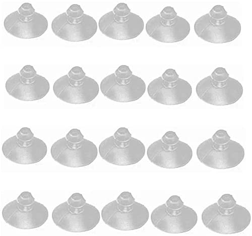 GDQLCNXB 20PCS 18mm/0.7" Furniture Desk Glass Transparent Anti-Collision Suction Cups Sucker Hanger Pads for Glass Plastic Without Hooks