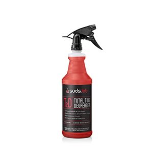 suds lab t2d tire and rubber degreaser and cleaner, works to remove grease, road grime and oil stains from tires and rubber trim - 32 oz