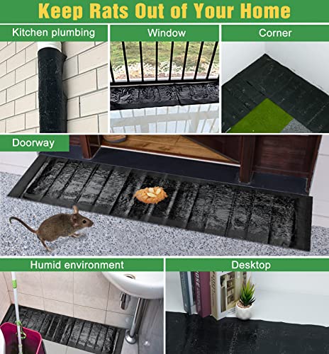 6 Pack Sticky Mouse Trap, X- Large 47.2 * 11'' Glue Traps for Mice and Rats Traps Indoor for Home, Rodent Snakes Spiders Roaches