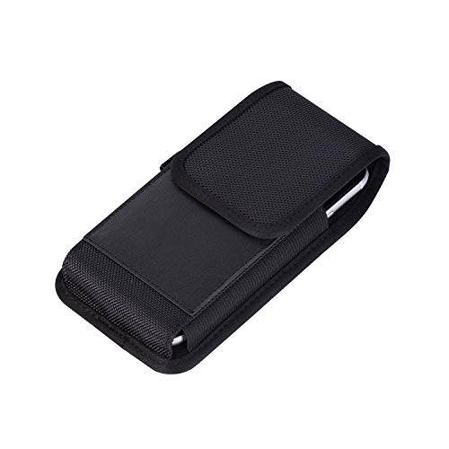 Nylon Cell Phone Holster Belt Case Pouch Holder Magnetic Cover for Samsung Galaxy A53 A52 5G A11 A33 S23 Plus S21 S20 FE S22+ S10 Plus, iPhone 14 Plus 14 Pro Max 13 Pro Max, Pixel 7 6 OnePlus Nord N20