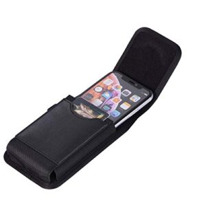 Nylon Cell Phone Holster Belt Case Pouch Holder Magnetic Cover for Samsung Galaxy A53 A52 5G A11 A33 S23 Plus S21 S20 FE S22+ S10 Plus, iPhone 14 Plus 14 Pro Max 13 Pro Max, Pixel 7 6 OnePlus Nord N20