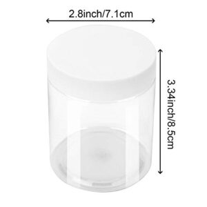 ZOENHOU 46 PCS 4 OZ Clear Slime Containers with White Lids, Food-Grade Plastic Storage Containers, BPA-Free, Wide-mouthed Slime Jars for Beauty Products, Kitchen Household Food Storage