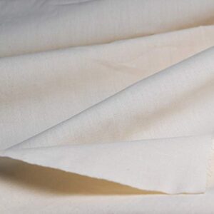 cotton muslin fabric by the yard 47 inches entelare (natural 2yards)