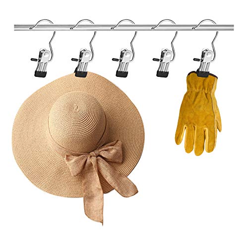 Tosnail 40 Pieces Boot Hanger Clips, Stainless Steel Laundry Hooks, Closet Hanging Clips, Space Saving for Jeans, Hats, Tall Boots, Towels - Black