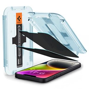spigen tempered glass screen protector [glastr ez fit - privacy] designed for iphone 14 / iphone 13 pro/iphone 13