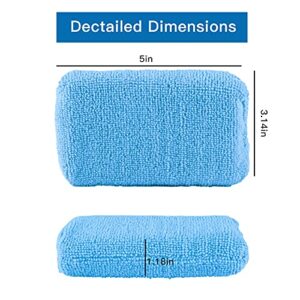 UYYE Microfiber Applicator and Cleaning Pads,Car Interior and Exterior Accessories, Blue, 8-Pack