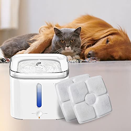 Cat Fountain Replacement Filter - 8 Pcs, Guarm Cat Water Fountain Filter, Pet Water Fountain Filter Replacement for Most Cat Dog Water Dispensers, Activated Carbon Filters & PP Cotton (8pcs-02)