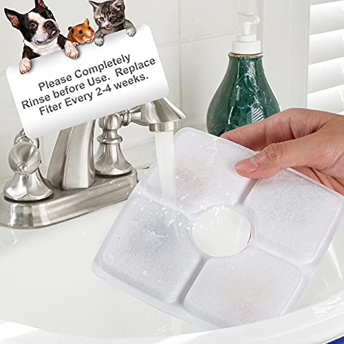 Cat Fountain Replacement Filter - 8 Pcs, Guarm Cat Water Fountain Filter, Pet Water Fountain Filter Replacement for Most Cat Dog Water Dispensers, Activated Carbon Filters & PP Cotton (8pcs-02)