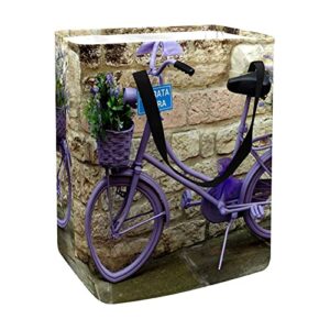bicycle lavender laundry basket large cloth organizer bag basket foldable laundry hamper with handles