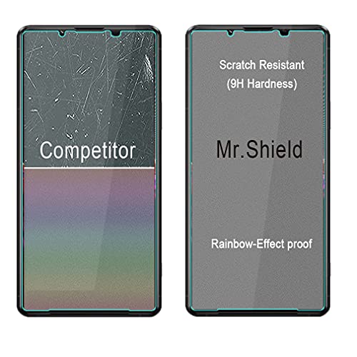 Mr.Shield [3-Pack] Designed For Sony Xperia 1 III [Tempered Glass] [Japan Glass with 9H Hardness] Screen Protector with Lifetime Replacement