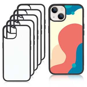 weewooday 6 pieces sublimation blanks 2d phone case covers soft rubber anti-slip phone case blank sublimation protective diy phone case, 6.1 inch, white (compatible with iphone 11)