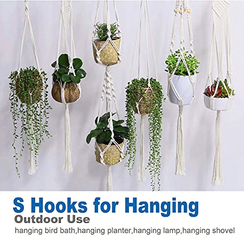 XiangLin Pack of 10 Heavy Duty S Hooks S Shaped Hooks Hanging Hangers Hooks for Kitchen, Bathroom, Bedroom, and Office, for Pan, Pot, Coat, Bag, Plants (3.5x2.4'', Black)