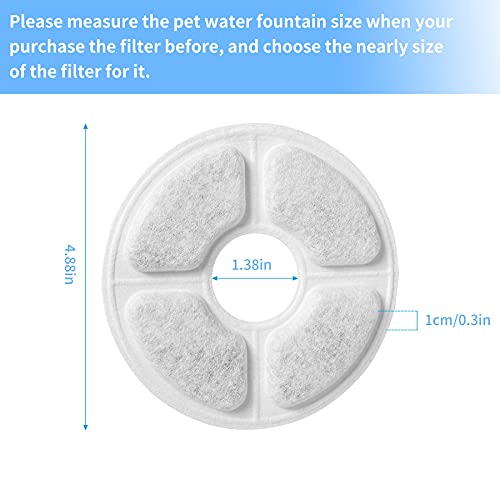 Cat Fountain Replacement Filter - 16Pcs, Guarm Cat Water Fountain Filter, Pet Water Fountain Filter Replacement for Most Cat Dog Water Dispensers, Activated Carbon Filters & PP Cotton