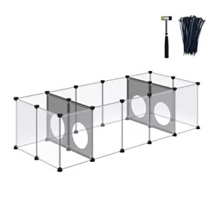 dinmo rabbit playpen, guinea pig cages, hamster cages, interesting game holes design for small animal, bunny, ferret, hedgehog, diy, expanded, portable, exercise fence, 61.4 x 25.4 x 16.4 inches