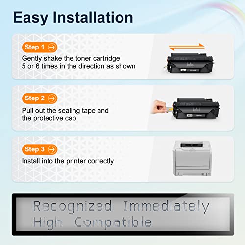 CE505A 05A TESEN Compatible Toner Cartridge Replacement for HP CE505A 05A Toner for HP P2035 P2035n P2055d P2055dn P2055x Pro 400 M401 M401n M401dne M401dw MFP M425 M425dn M425dw 4-Pack