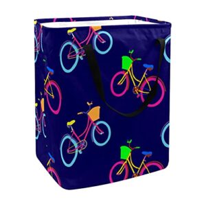 bicicleta bicycle pattern laundry basket large cloth organizer bag basket foldable laundry hamper with handles