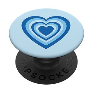 blue gradient latte heart pattern coffee lovers popsockets popgrip: swappable grip for phones & tablets